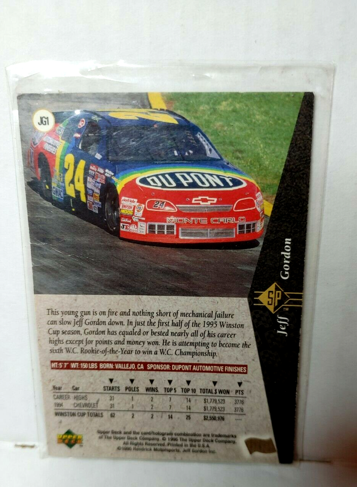 Jeff Gordon Rookie jeff gordon nascar rookie upper deck sp | eBay