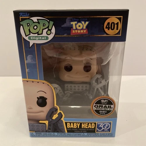 Funko Pop! Digital #401 Toy Story Baby Head Grail LE 981 PCS w/Pop! Protector