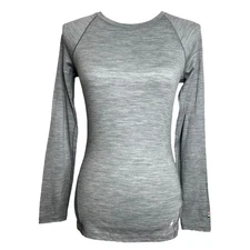 Smartwool Womens Top XS Gray Classic All Season Merino Base Layer Crew Tee NWT