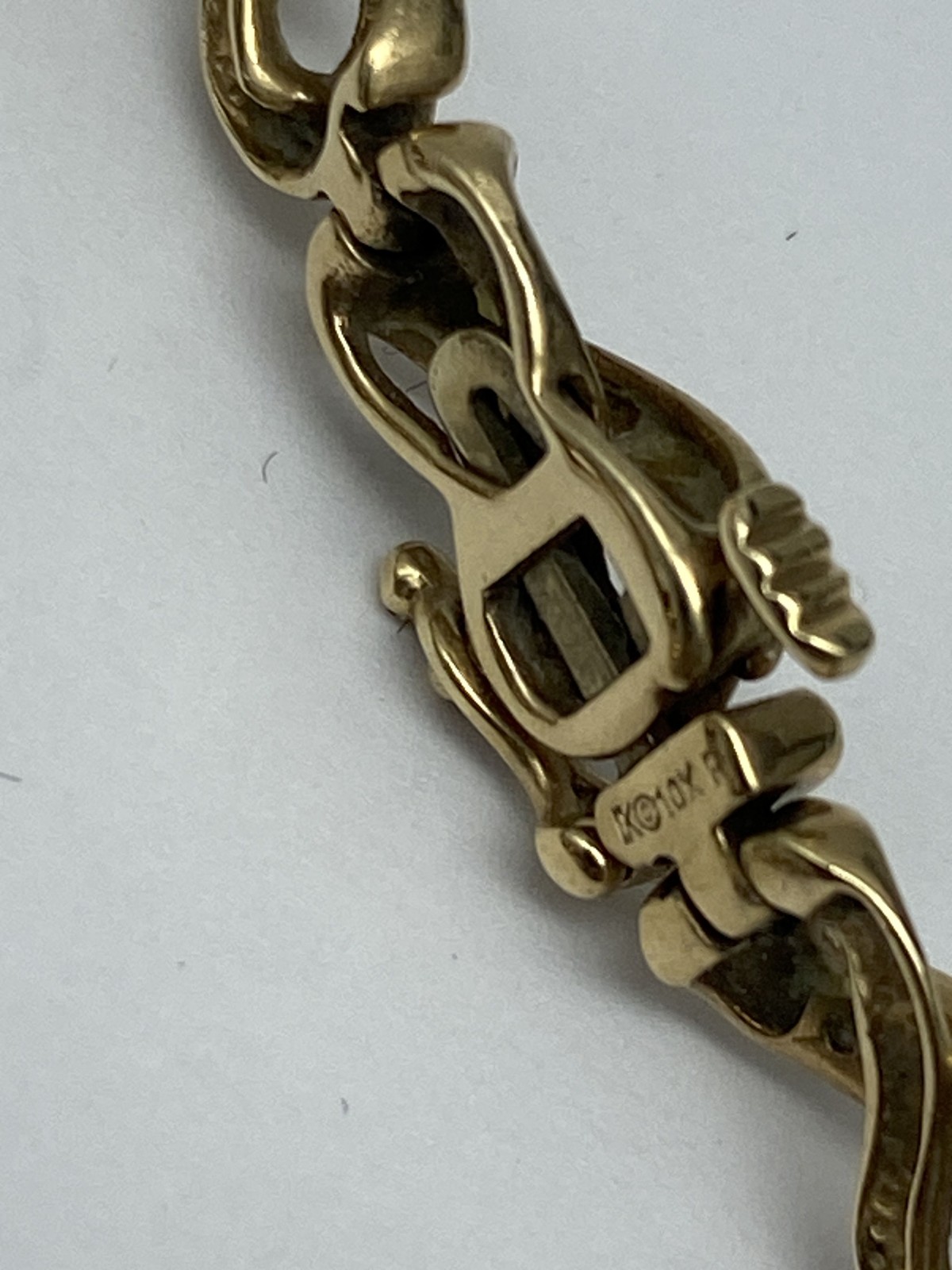 Solid 10k Yellow Gold Diamond Infinity Bracelet 1… - image 8