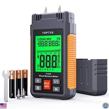 TopTes TS-630 Wood Moisture Meter - Handheld Digital Tester, 2.25" LCD Display