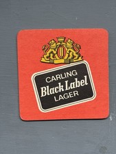 Carling Black Label Lager Beer Mat, Vintage