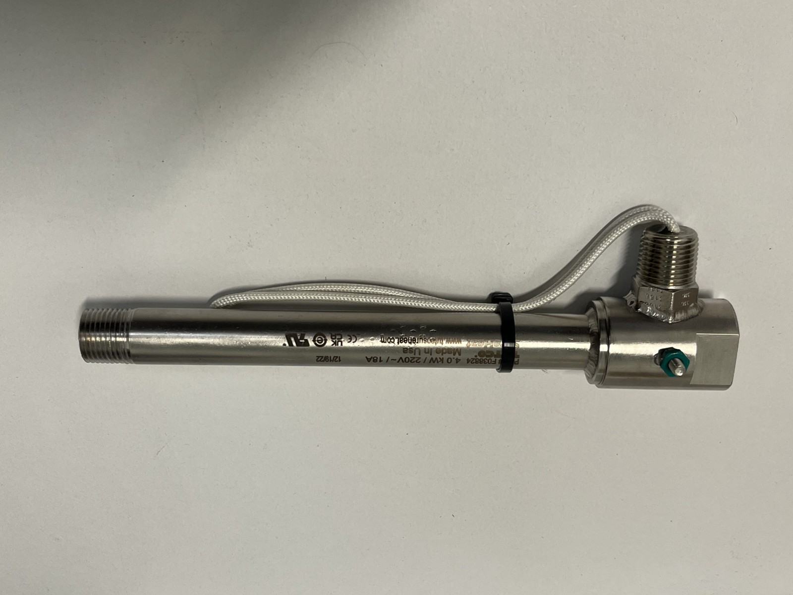 Tutco SureHeat: Threaded inline heater - 4 kW 220V - F038824