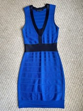 French Connection Blue Body Con Dress Uk 12