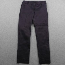 Loft Pants Womens 6 Julie Skinny Blue Red Geometric Career Dress Trousers