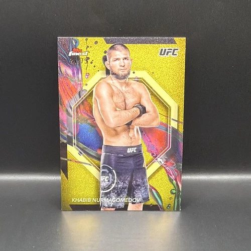 2024 Topps Finest UFC - Common Khabib Nurmagomedov Yellow Glitter Refractor /75