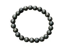 Pyrite Crystal Bead Bracelet 8mm, Wholesale Genuine Pyrite Stretch Gemstone Brac