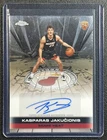 KASPARAS JAKUCIONIS 2025-26 TOPPS CHROME #TAIR-KJ CERTIFIED AUTO ISSUE ROOKIE RC