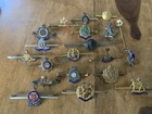 Job Lot 20 x WW1 WW2 Period Kings Crown Tie Pins/Sweetheart Brooches 1 x Gilt