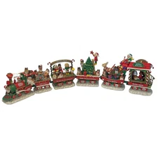 Danbury Mint SHELTIE Shetland Sheepdog Christmas Express 6 Piece Train Set Decor