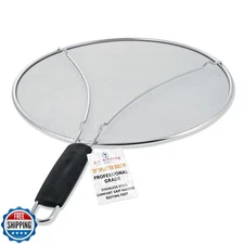 U.S. Kitchen Supply Stainless Steel Splatter Guard 13" Fine Mesh 