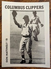 1983 DON MATTINGLY COLUMBUS CLIPPERS MINOR LEAGUE ROOKIE CARD-NM