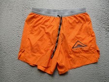 Nike Trail Running Shorts Mens M Orange Flex Stride Dri-FIT Lined Reflective
