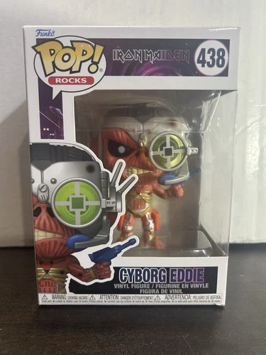 Cyborg Eddie - Iron Maiden - Rocks Vaulted Funko Pop 438 With Protector