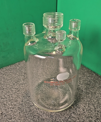 #ad #ad Ace Glass 6436 Series 5L Pressure Vessel Body #25 Center SQUATTY Bottom 45psig $285.00