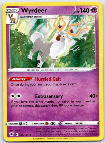 Wyrdeer 069/189 SWSH10: Astral Radiance NM Pokemon TCG
