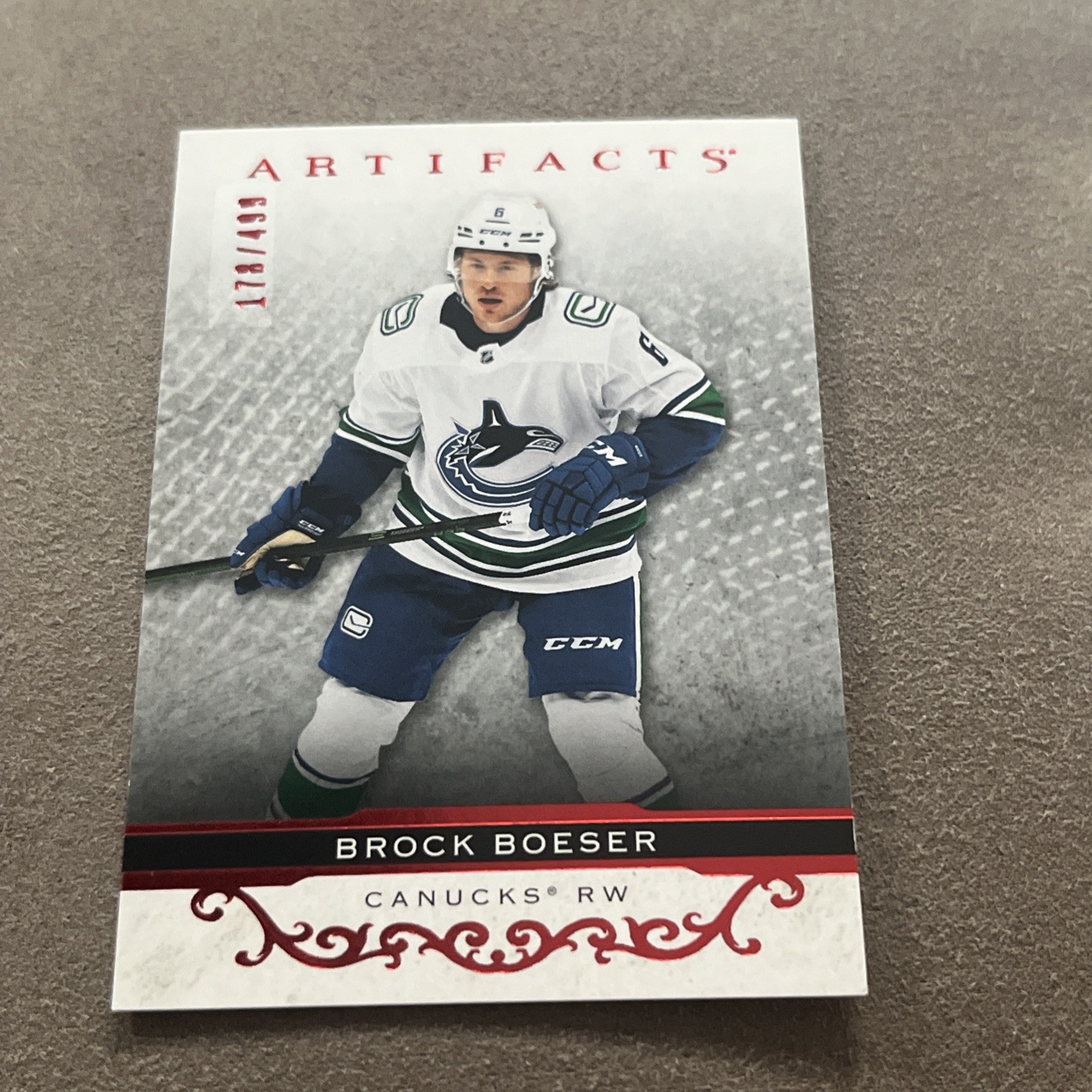 2021-22 Upper Deck Artifacts Stars Ruby /499 Brock Boeser #144