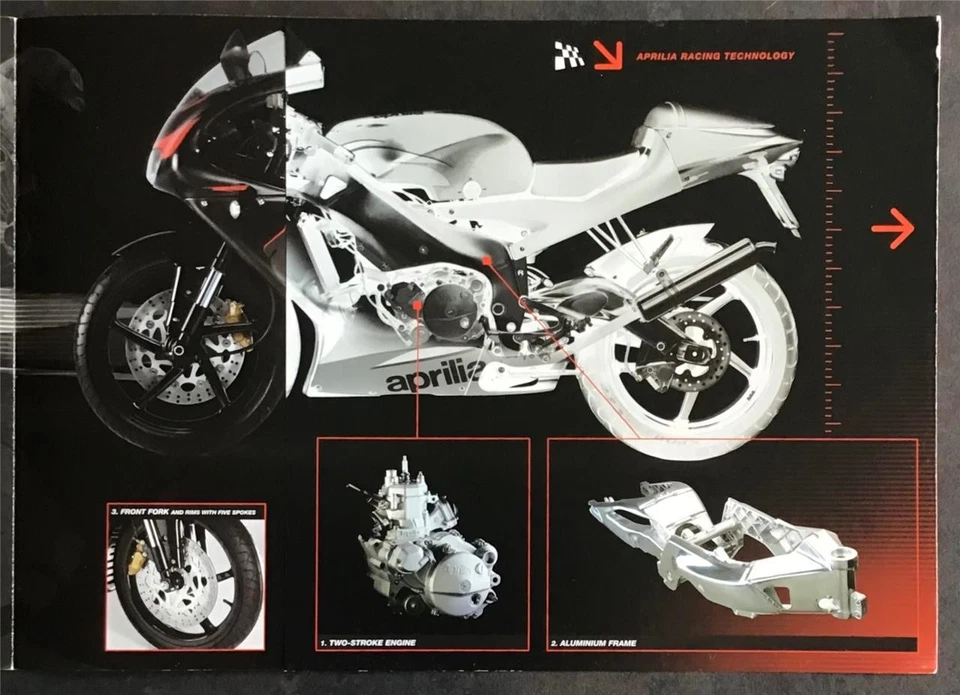 APRILIA RS125 REPLICA MOTORCYCLE Sales Brochure For 2005 #13/2005 - Image 3 of 4