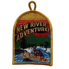 New River Adventure Blue Ridge Rafting Patch Group Team Colorful