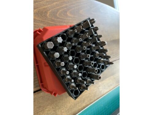 7x7 Hex 1/4"Bit Holder For Milwaukee Packout small bin SEE DESCRIPTION FOR COLOR - Picture 2 of 4