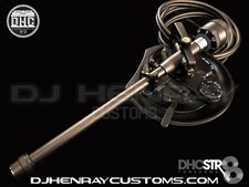DHC STR8 TONE ARM Assembly Technic 1200s matte black 24kt gld rcas internal grnd