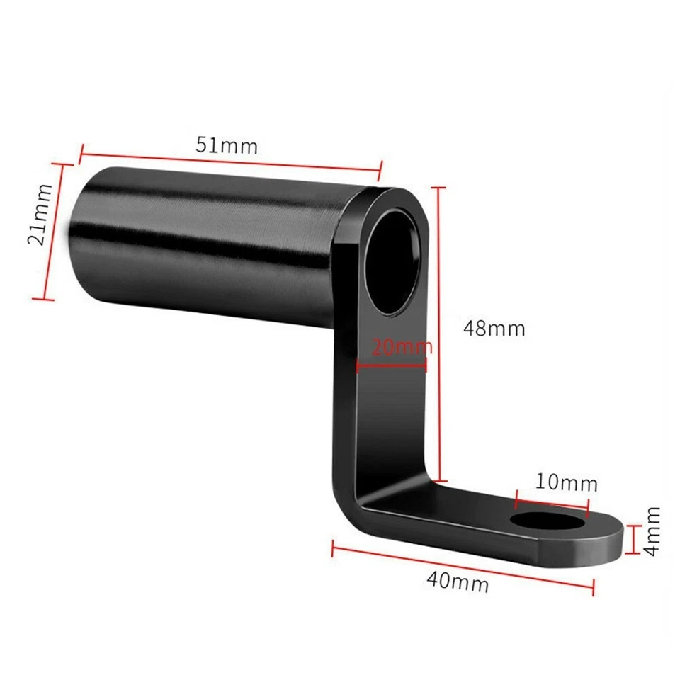 Motorcycle Rearview Mirror Mount Extender Bracket Holder Clamp Bar Phone HoldEPT - Image 4 of 4