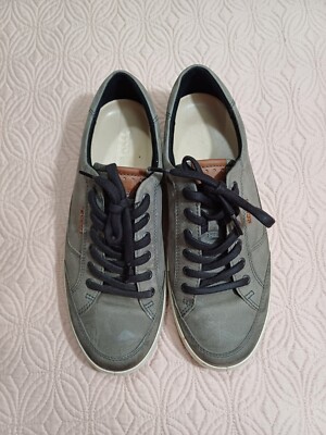 ECCO 10 US, 44 EU Men's Soft 7 Fashion Sneakers in Wild Dove Grey EUC 