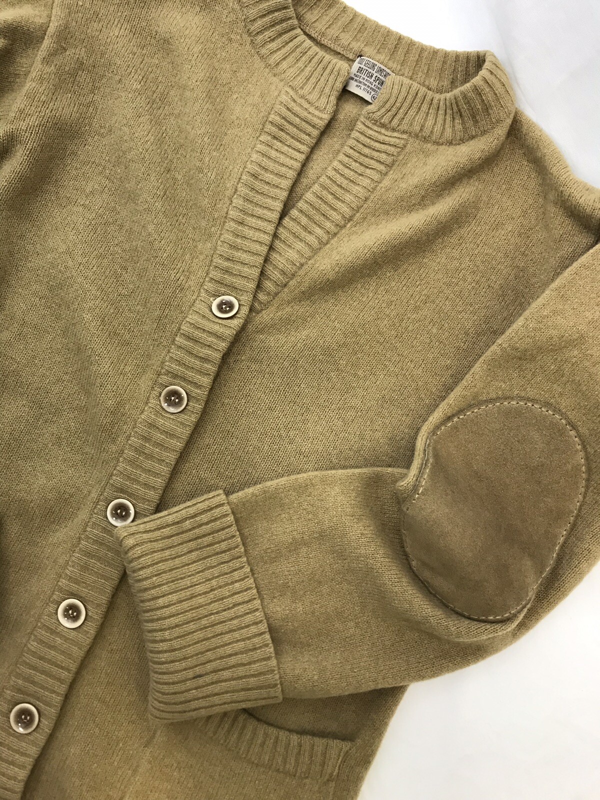 Vtg Womens Small Merino Wool Cardigan 