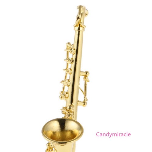 Maßstab 1:6 Puppenhaus Miniatur Gold Saxophon Musikinstrument Party Musikzubehör - Bild 4 von 8