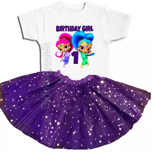 Shimmer and shine shop 1st birthday outfit