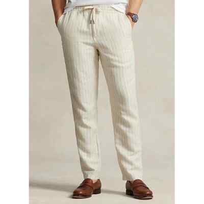Polo Ralph Lauren L4423 Mens Cream Classic Fit Polo Prepster Chino Pants Size M