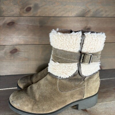 ugg blayre III womens size shoes brown suede sherpa lined heel