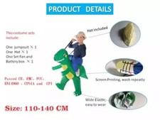 Inflatable Ride Dinosaur T-Rex Party Role Play Halloween Costume Kids Toy New