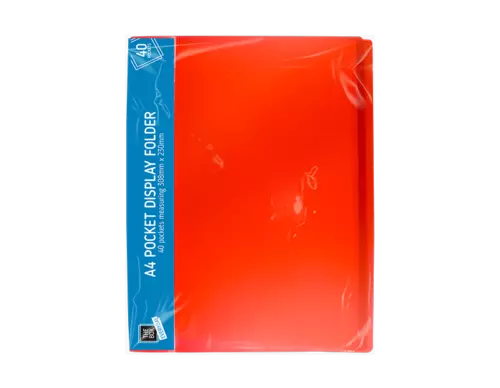 PANTALLA A4 40 BOLSILLOS CARPETA DE CERTIFICADO DE DOCUMENTOS CARTERA CARTERA CARTERA BILLETERA ROJA/NEGRA - Imagen 5 de 8