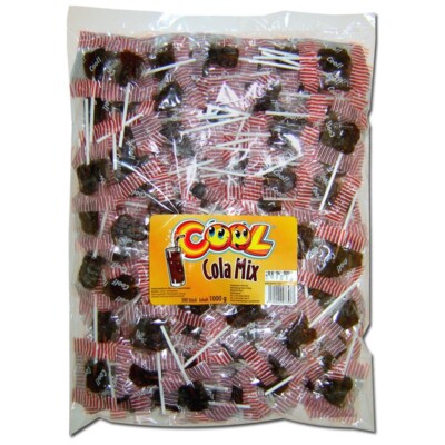 (8,94 /1kg) Cool Cola Mix Lutscher, Lolly, 200 Stück