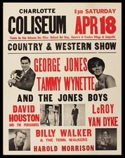 HAROLD MORRISON Concert Poster, Charlotte Coliseum 1964 - 10"x8" reprint