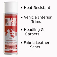 TRIM FIX Spray Glue Van Carpet High Temperature Adhesive Heat Resistant 500ml