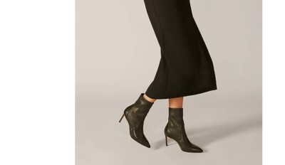 Stuart Weitzman Boots (Black 10) Polish City Bootie Stiletto Retail $650** NIB