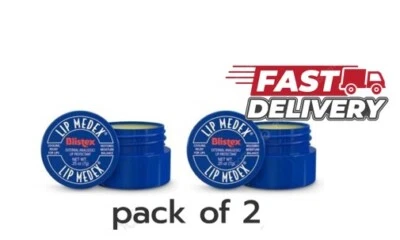 Blistex, Lip Balm, Lip Medex, Pack Of 2. UK Seller, .25oz/7g Jar