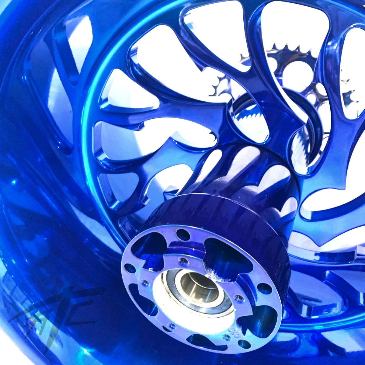NINJA 300 FAT TIRE CHEATER BLUE HELLIAN WHEELS 12-20 KAWASAKI