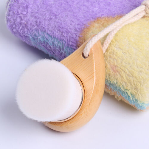 Customize Logo-Natural Wood handle face wash brush soft head fibres make up tool - Picture 7 of 8