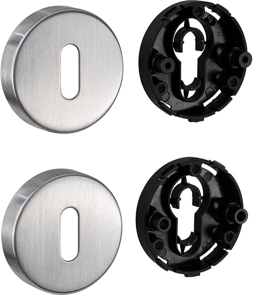 SchlüSsel-Rosette Edelstahl Matt TüRrosette Rund Bb SchlüSselloch Abdeckung-image