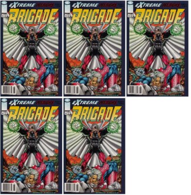 Brigade #8 Newsstand Cover (1993-1995) Image Comics - 5 Comics