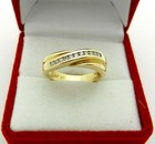 Wedding Curved Band Ring 4 gr Solid 14k Yellow Gold Natural Diamonds