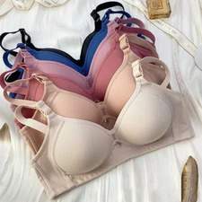 Classic Women Bras Sexy Lingerie Thin Comfortable Breathable Bra Solid Color