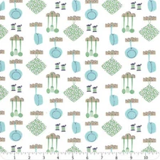 Handmade Valance or Curtain Panel Cook Book Pots and Pans Cottage