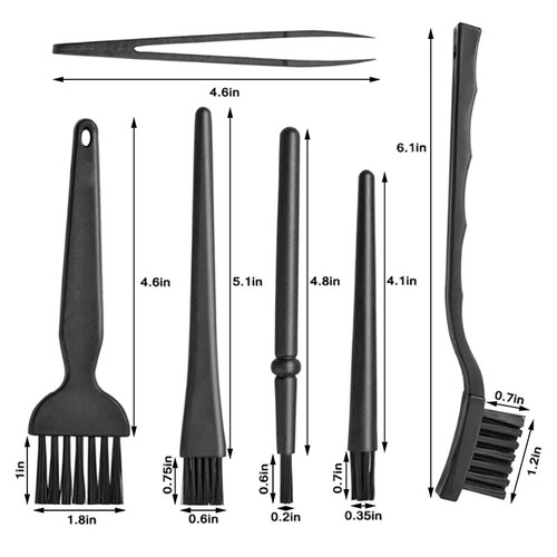 6Pcs/1Set Anti Static Brush Cleaning Brush Tool For Mobile Phone Tablet Rep*R1 - Photo 3/12