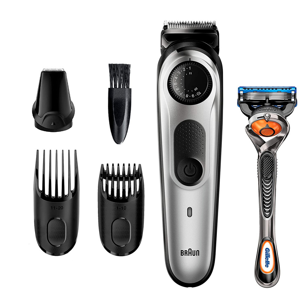 Braun Beard Trimmer BT5260, Hair Clippers for Men, Cordless 