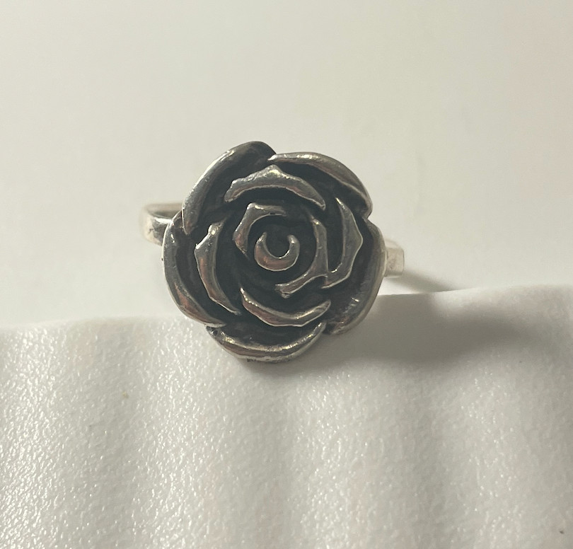925 Sterling Silver Adjustable Split Shank Flower… - image 5