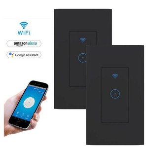2 Pack 1Gang Smart WIFI Touch Light Wall Switch Panel for ...